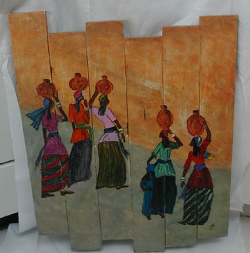 African Wood Slat Picture